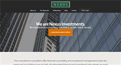 Desktop Screenshot of nexusinvestments.com