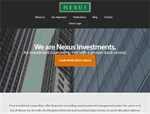 Tablet Screenshot of nexusinvestments.com